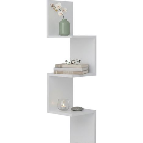 Mensola Ṛgveda, 4 Ripiani, 25x25x105h cm Bianco