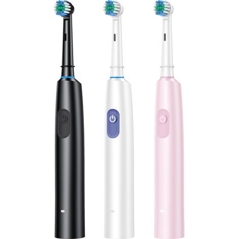 Brosse à dents électrique rotative à 5 vitesses, tête de brosse rotative à 360°, poils souples, étanche, sonique, rechargeable pour adultes-AquaForge