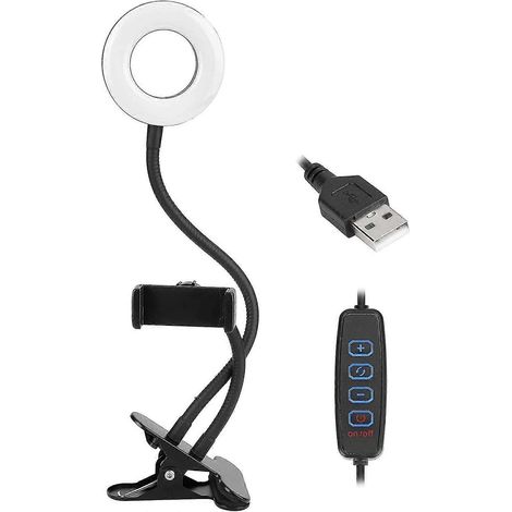 Clip Light, USB Fill Light Led Ring Light 10 Vitesses Gradation Avec Clip Pour La Broderie De L (1/4)