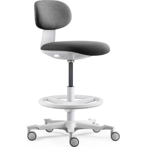 [NEUWERTIG] B-Ware Hjh Office Bürostuhl Arbeitsstuhl Stuhl Drehstuhl Dunkelgrau Stoff Work Mf2