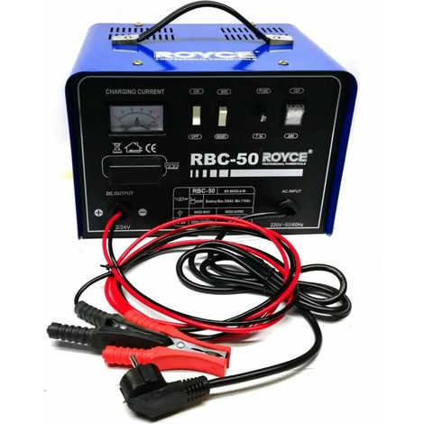 CARICA BATTERIA 12-24V 50A AUTO MOTO CAMPER BARCA CARICABATTERIE PORTATILE