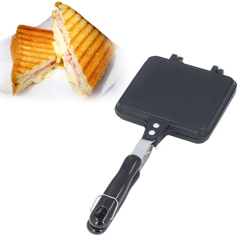 Appareil à sandwichs amovible antiadhésif avec poêle à frire double face universelle à sertissage IH pour la cuisine et la maison (1/5)