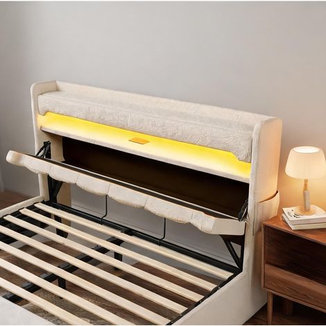 Pare-soleil en lin beige clair pour fenêtre sur mesure (1/5)