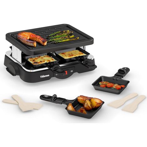 Raclette 4 personnes 500 W Noir