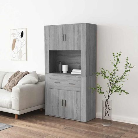 Highboard Grau Sonoma Holzwerkstoff