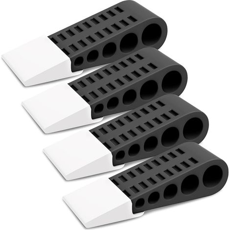 Lot de 4 cales porte en caoutchouc stop sol, pour carrelage et tapis (1/4)