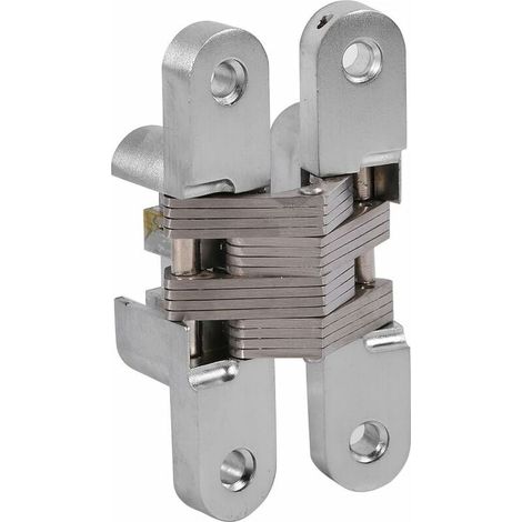 2 pièces Alliage de zinc caché Charnière invisible Porte pliante Concealed Cross caché Charnières pour meuble matériel Porte pliante 94mm (1/5)