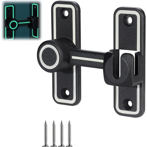 Serrure Porte Coulissante 90/180° sans Trou avec Vis Installation (1/3)