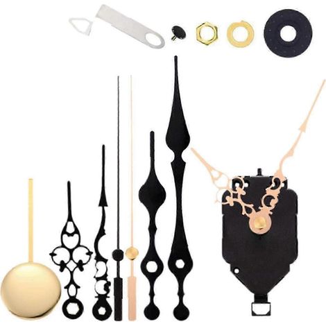 Pièce de rechange pour mécanisme d'horloge à pendule (à monter soi-même), avec 3 paires d'aiguilles, mécanisme d'horloge murale à pendule pour horloge à broderie 3D, horloges artisanales-Shaft 22.5mm (1/5)