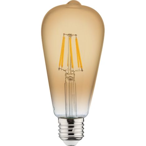 Ampoule LED à filament Vintage poire 6W (Eq. 48W) E27 2200K (1/4)