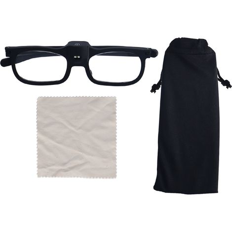 Lunettes Loupe Frontale 250D 2 LED Design Ergonomique Lentille en Résine Acrylique pour Lecture des Seniors (1/5)