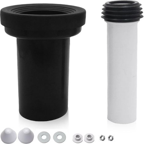 Toilet Cistern Connection Kit for Wall-Mounted Toilets, PVC, Tube Diameter 90/110, Length 180 mm, Compatible with 405.116.00.1, Drain Pipe for Wall-Mounted Toilet (1/5)