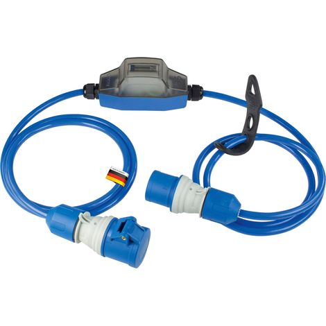 as - Schwabe ROCO Contatore di energia elettrica CEE - conforme alle norme MID - Contatore di corrente alternata in custodia di plastica - 5+1 cifre - 230V/16A/3500W - IP44 per uso esterno, 61758 (1/4)
