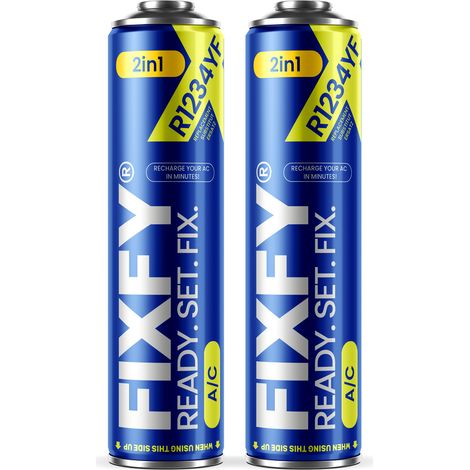 Recharge de gaz pour climatiseur Fixfy 2 en 1 500 ml - 2 grandes canettes +70 % R1234yf (1/5)