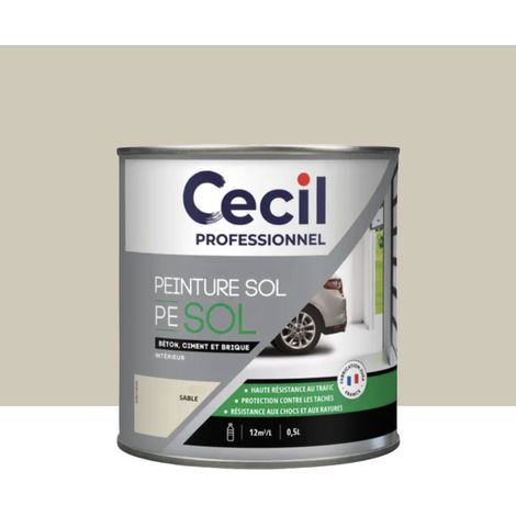 Peinture sol Glycéro Cécil Professionnel PE SOL Sable Satin 0,5 L (1/2)