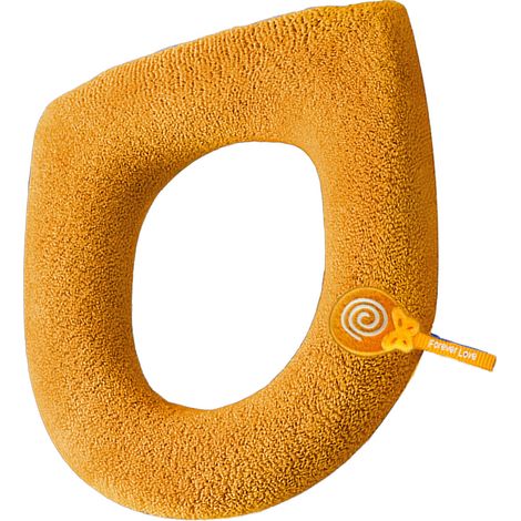 Housse de siège de toilette douce - Chauffe-siège en tissu épais et moelleux pour sièges de toilette ronds et allongés - Réutilisable - Lavable, facile à installer (1/5)