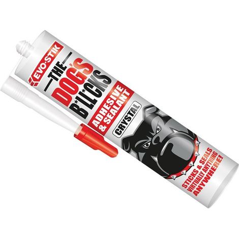 Evo-Stik The Dog's Bllcks Multipurpose Adhesive & Sealant, Crystal Clear, 290ml (1/3)