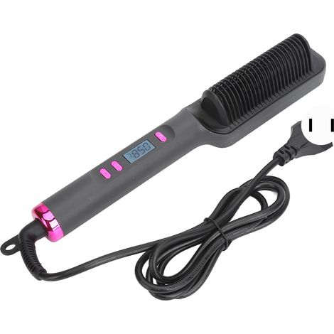 Brosse lissante chauffante 3D, 5 modes de température, chauffe PTC uniforme, ions négatifs, arrêt automatique, peigne à cheveux 110-220V fiche US. (1/5)