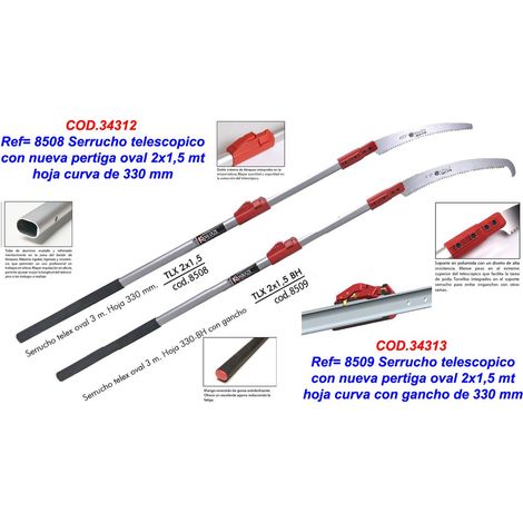 Kamikaze Teles TLX Scie Courbe 2x1,5 m avec Perche Ovale 8508