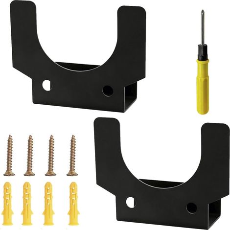 Lot de 2 supports de meuleuse d'angle avec vis et tournevis, convient pour les entrepôts et les garages, 60 mm à 100 mm, support flexible, support mural pour meuleuse d'angle (1/5)