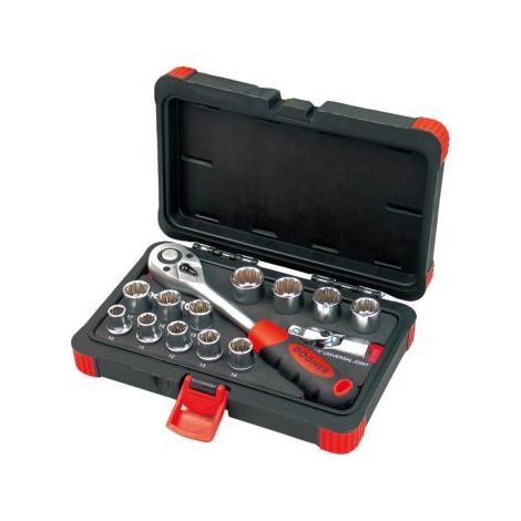 Boîtier de douille Bihex 1/2 14 pièces  DOGHER 530-001 (1/3)