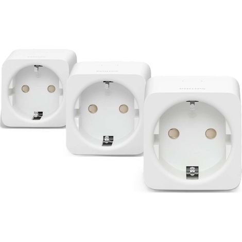 Philips Hue Enchufe inteligente - Enchufe inteligente Tipo F - juego de 3 (Blanco) - Compatible con España & UE (1/2)