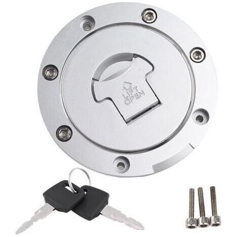 Bouchon de réservoir d'essence pour moto, couvercle de réservoir avec serrure et 2 clés pour CBR600RR 2003-2014 CBR600F4 F4i 2001 2002 2003 2004 2005 2006, Bouchon de réservoir verro (1/4)