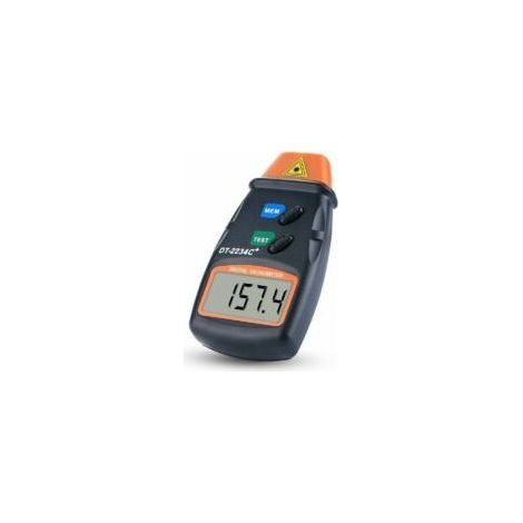 Digitaler Drehzahlmesser, berührungsloser Drehzahlmesser, LCD-Digitaldrehzahlmesser, Drehzahlbereich 2,5–99.999 U/min, mit 3 Reflektorstreifen und blauer Stofftasche (1/5)