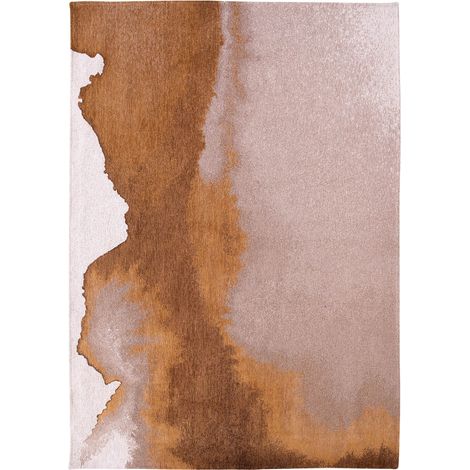 Tapis de salon Lagoon Meditation Collection 140x200 cm - Chestnut - Design Inspiré des Taches díEncre, Teintes Chaudes et Naturelles …voquant la Terre et la Mer