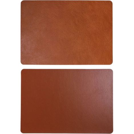 Placemat - Cuir Synthétique Grain Peau De Vache - Isolation Thermique - Pour Table À Manger Intérieur - 45 x 30 cm - 1 Pièce (1/5)