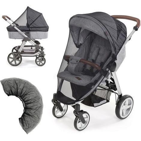 Moustiquaire Poussette Universelle, 170cm/67in Filet Anti Moustique et Insecte pour Landau Porte-Bébé et Lit Parapluie Protection Fine et Résistante Lavable