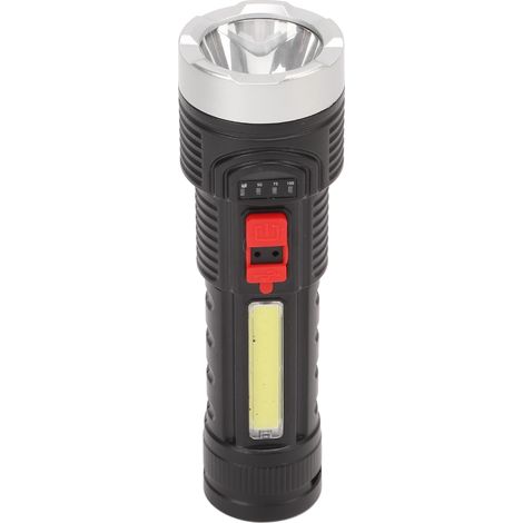 500LM wiederaufladbare USB-Taschenlampe, wasserdicht, mit COB-LED, tragbar, für Camping, Wandern und Angeln im Freien. (1/5)