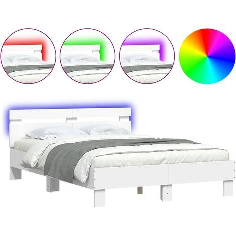 Maison Exclusive - Giroletto con LED senza Materasso Bianco 120x200 cm (1/5)