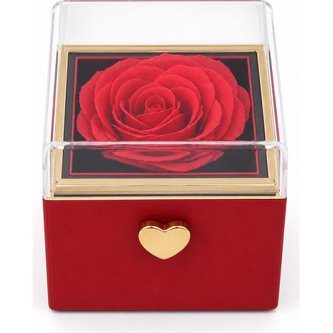 Boîte Cadeau Fleur de Savon pour Décoration Rouge 80 mm (1/5)
