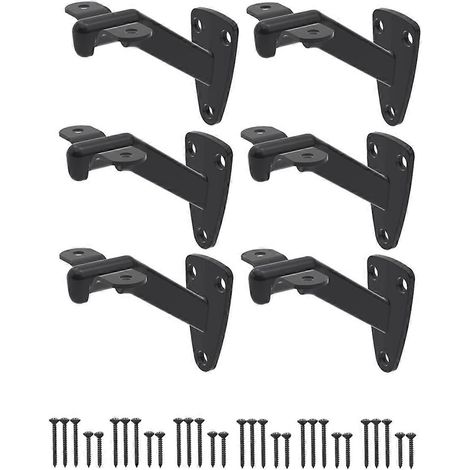 Supports de main courante pour escaliers - Lot de 6 supports pour escaliers intérieurs ou extérieurs (1/5)