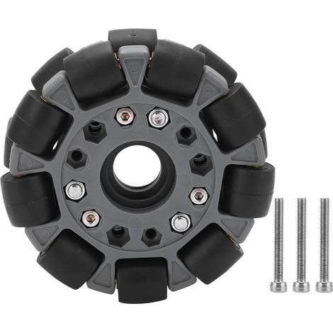 Lot double en plastique 100mm, roue omnidirectionnelle, charge 20kg, pour kit robotique plateforme 14049 (1/5)