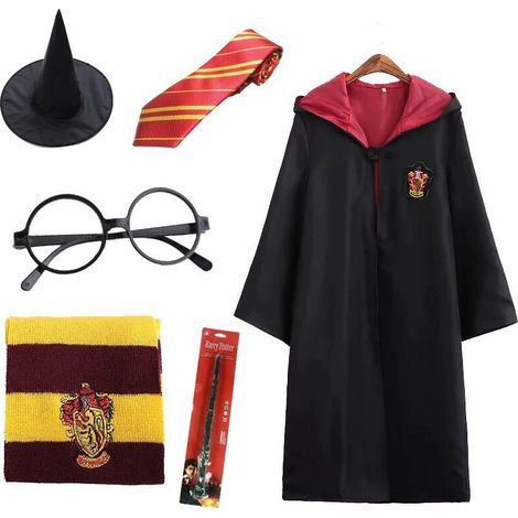 Ensemble de déguisement de sorcier magique Harry Potter 6 pièces - Cape et costume - 1 (1/5)