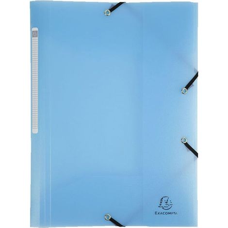 Chemise à élastique 3 rabats - A4 - Bleu clair - Polypro - Chromaline - Exacompta (1/3)