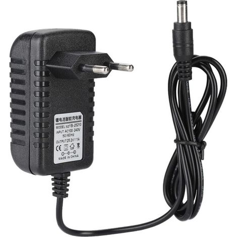 25,2 V/1 A Schnelllade-Netzteil für Lithium-Ionen-Akkus, 100–240 V Eingang, mehrstufiger Schutz, EU-Stecker (1/4)