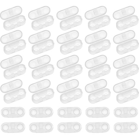 Clair Connecteur de Chaîne en Plastique,30 Pcs Connecteurs de Chaîne en Plastique,pour Chaînettes de Stores,Chaînettes à Billes, Stores Romains(Transparents) (1/5)