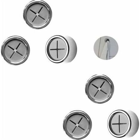 Porte-torchon Crochet de Serviette ,6 Pièces Crochet Adhésif Ronde Support Accroche torchon Sans Perage Porte-Torchons Porte Torchons Autocollante Sans Perage Pour Salle de Bain, Cuisine et (1/4)