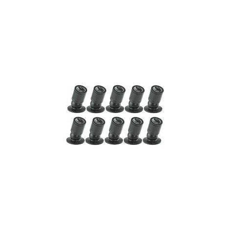 Mini Recessed Downlight, 1W Small Recessed Mini Spotlight LED Ceiling Spotlight with Transformer for Wine Cabinet/Jewelry Cabinet/Living Room/Closet, 10-Pack, 100-265V AC (Black, Cold Light) (1/4)