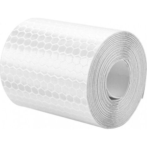 Bande réfléchissante - Blanc - 5cm x 300cm - Bande réfléchissante - Autocollante - Bande réfléchissante - Rouleau réfléchissant (1/5)