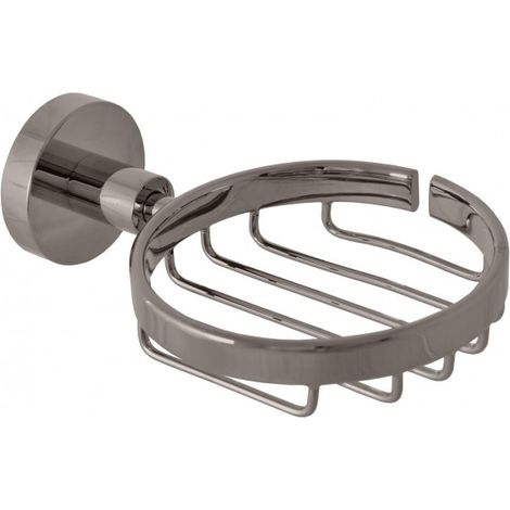 Porte-savon grille COLORADO en laiton gris métal brossé 16,05x5,3 cm (1/2)
