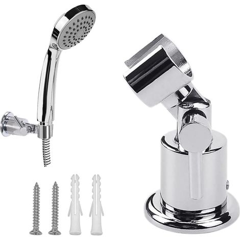 Support Pommeau de Douche en Métal, Supports de Pomme de Douche à 180 Degrés, Support de Douche, Support de Douche Réglable, Porte Pommeau de Douche (1/5)