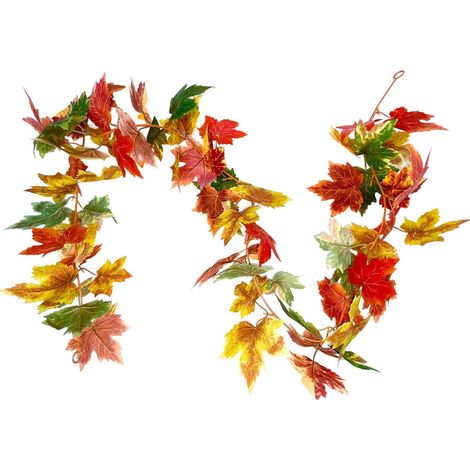 Guirlande De Vigne Artificielle - Feuilles D'érable Faux - Pour Décoration Automnale Halloween Et Thanksgiving - Intérieur Extérieur - 170 Cm (1/5)