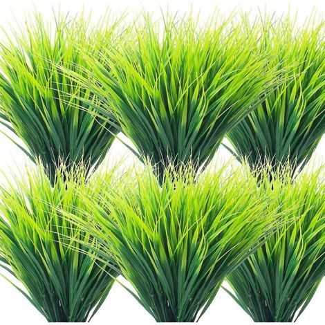 Lot de 20 plantes artificielles d'extérieur, décoration de porche de jardin en plastique faux résistant aux UV pour aménagement extérieur durable