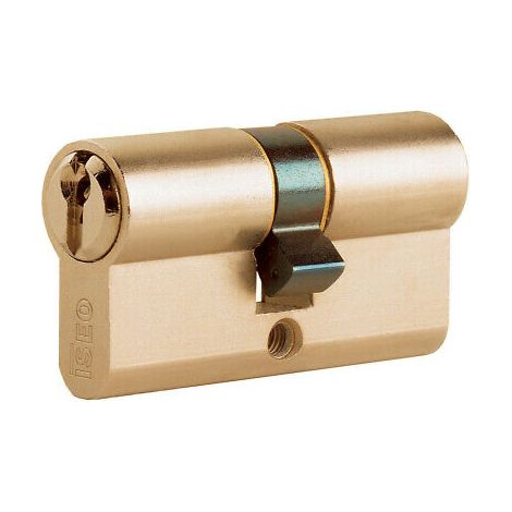 CILINDRO ISEO CENTRALE MM.80 OTTONE 5 PERNI SERRATURA A INFILARE A.8209404074 (1/5)