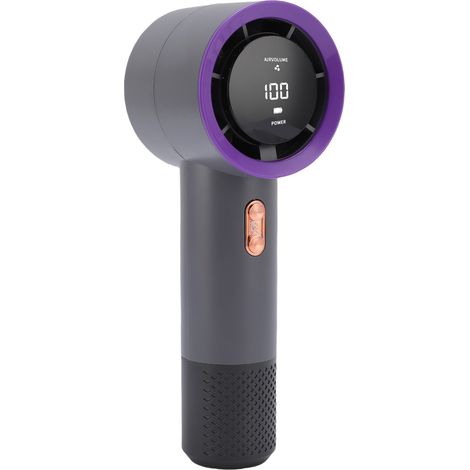 Ventilateur portable turbo à vitesse réglable de 1 à 199, affichage numérique, batterie rechargeable USB 3000 mAh, idéal pour les voyages en extérieur. (1/5)