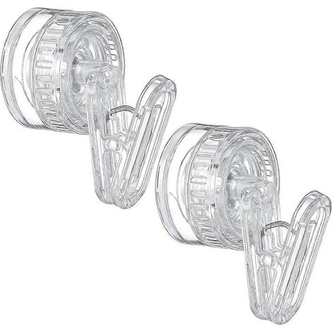 Dish Glove clip avec Suction tasse Easy Install Removable transparent plastique mural crochet pour cuisine 2 pièces (1/5)
